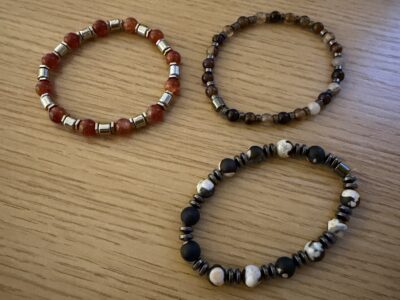 3 Armbänder innen elastisch