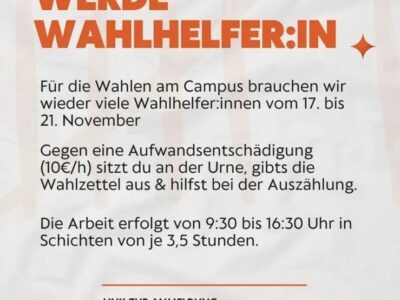 Wahlhelfer bei der Wahl des Studierendenparlamentes