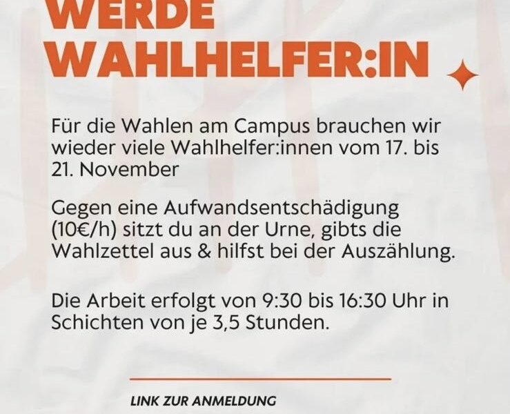 Wahlhelfer bei der Wahl des Studierendenparlamentes