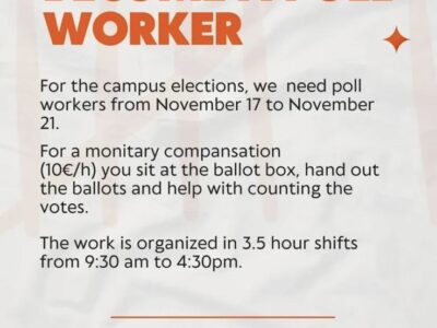 Wahlhelfer bei der Wahl des Studierendenparlamentes