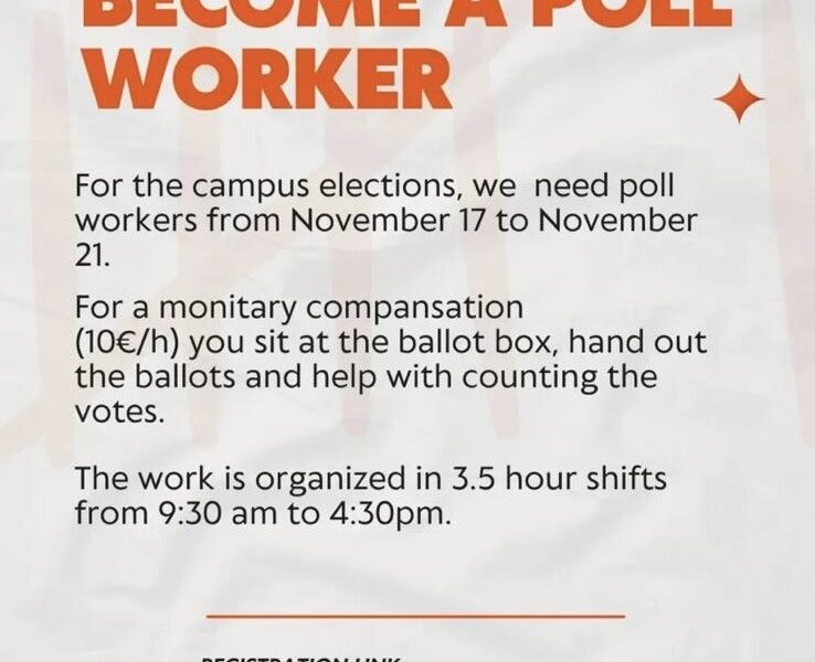 Wahlhelfer bei der Wahl des Studierendenparlamentes