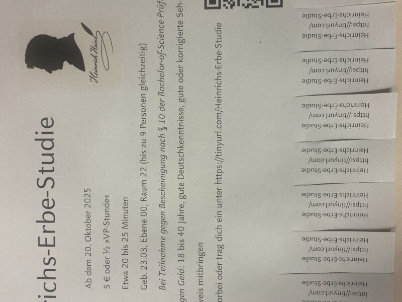 Heinrichs-Erbe-Studie [VP gesucht]