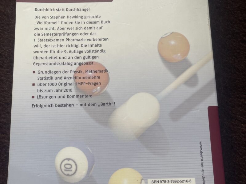 Buch Physikalische Chemie und Arzneiformenlehre