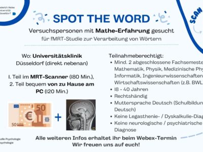 Versuchspersonen mit Mathe-Erfahrung gesucht